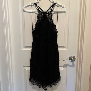Free People Black Lace Body-con Dress